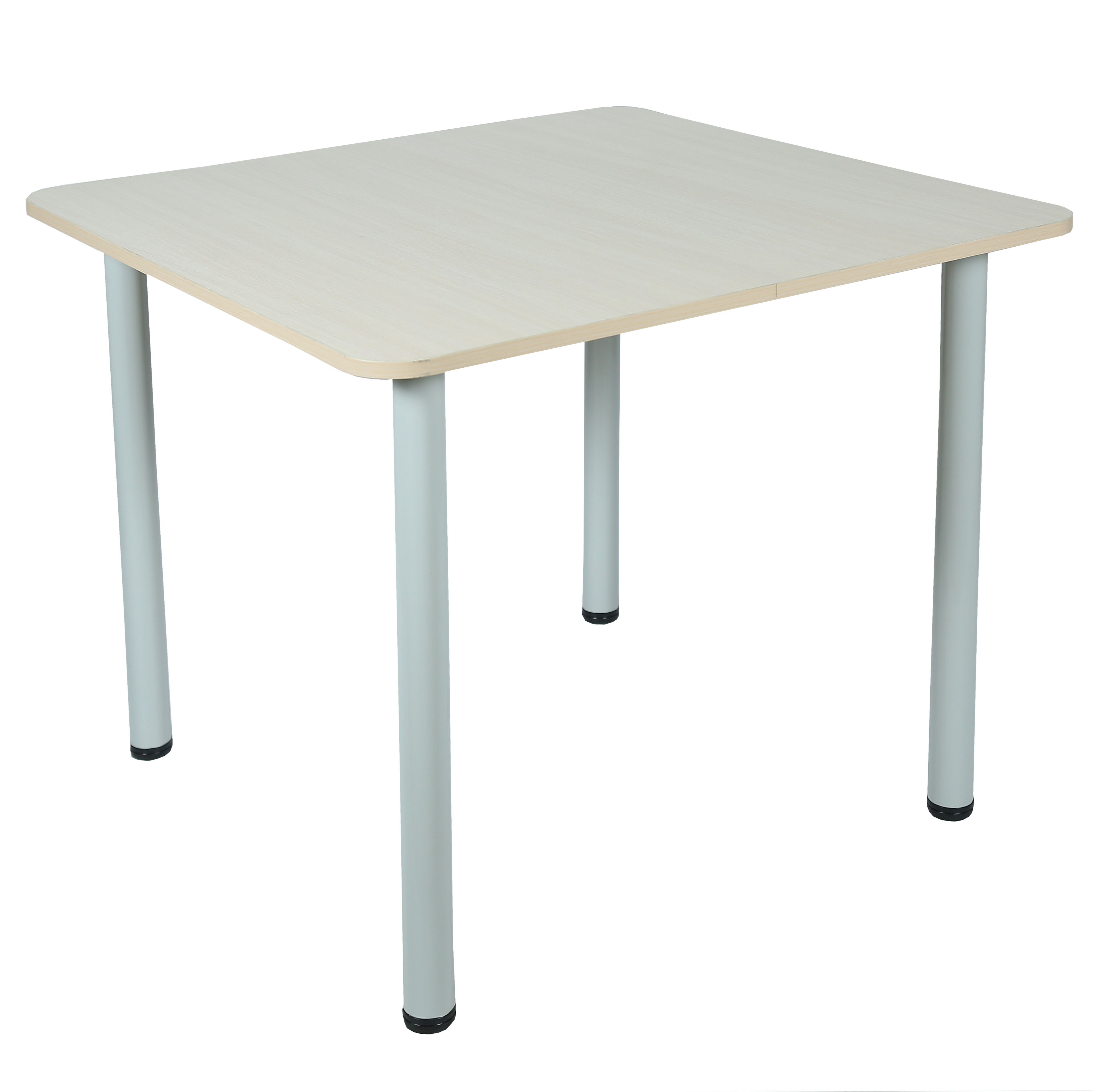 Квадратний 4-місний стіл, стільниця заокруглена, каркас - кругла металева труба, АЛМАНТ, 900х900х760 мм.